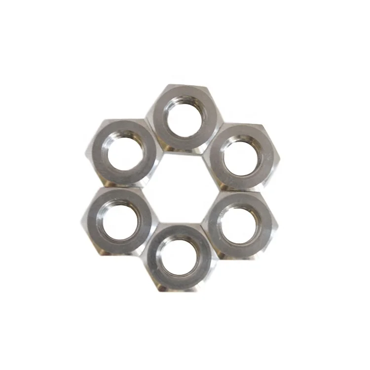 Corrosion resistant DIN934 M8 hex Gr5 TC4  Ti-6al-4v titanium alloy nuts