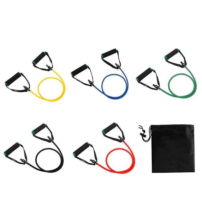 Training Cross Workout Elastic Running Fitness Silicone Ankle Straps Yoga Gym Custom Logo Latex Exercise Resistance Tube Bands