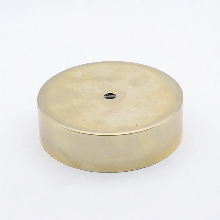 Pure brass lamp ancient chandelier arm fixed ceiling plate disc straight side flat cover floor lamp table lamp lighting fixture