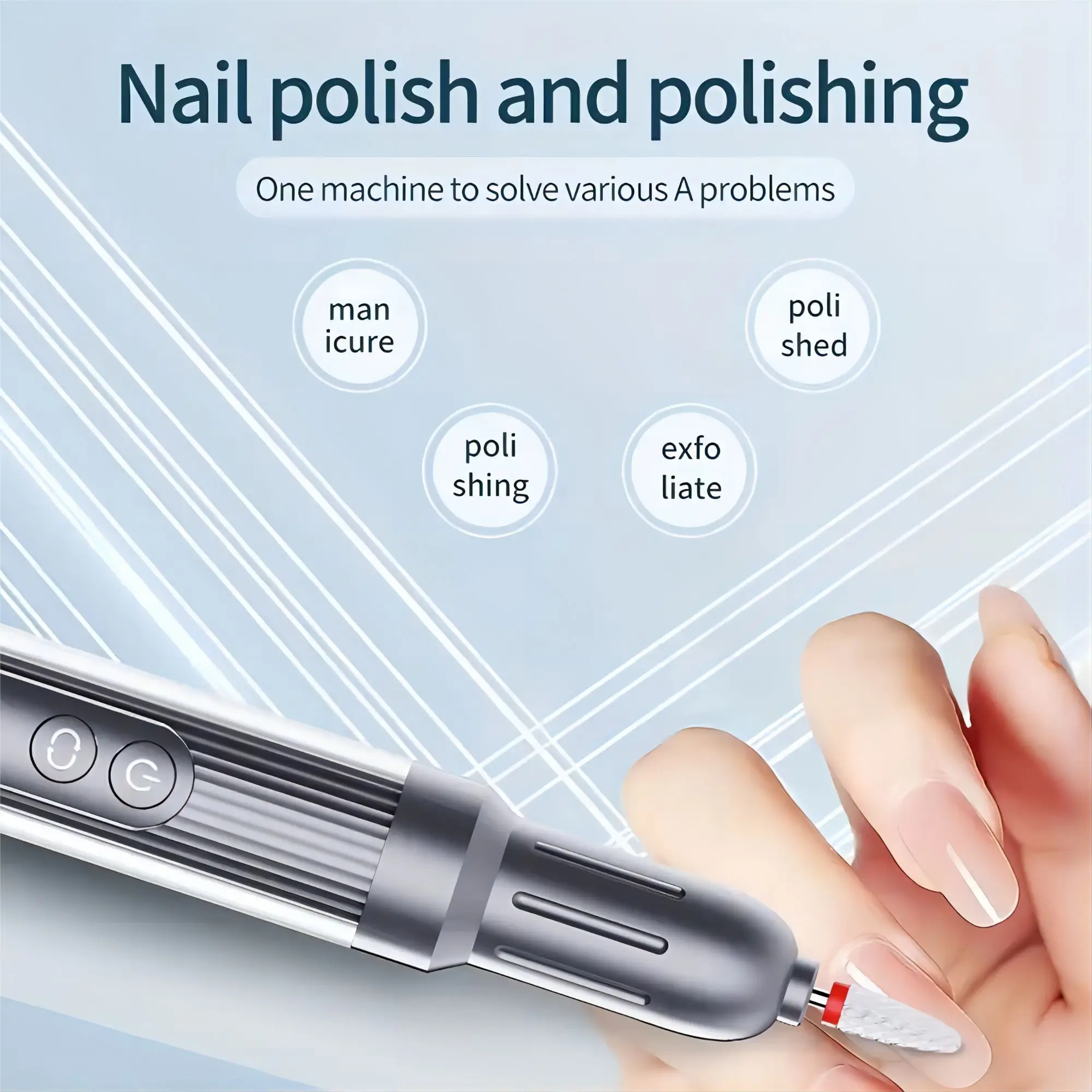 Quality Choice Portable Cordless Nail Drill Set Electric Nail Polisher Acrylic And Gel Nails At Home