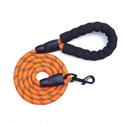 5FT Reflective Pet Climbing Nylon Braided Rope Leash Bungee Lead Durable Dog Training Walking Leashes Traction Padded Handle
