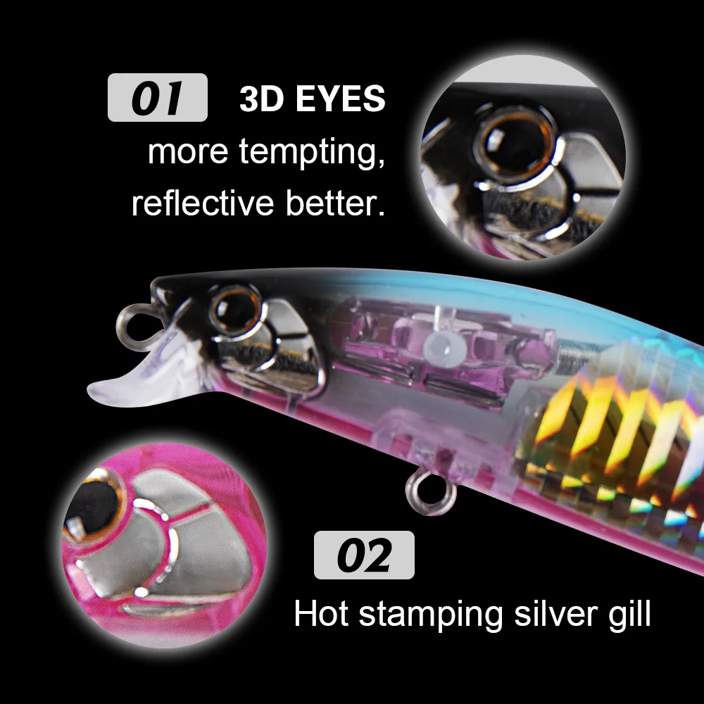 99mm 14g Long Casting Sea fishing hard artificial swim bait minnow Fishing Lure UV Effect Floating Lure