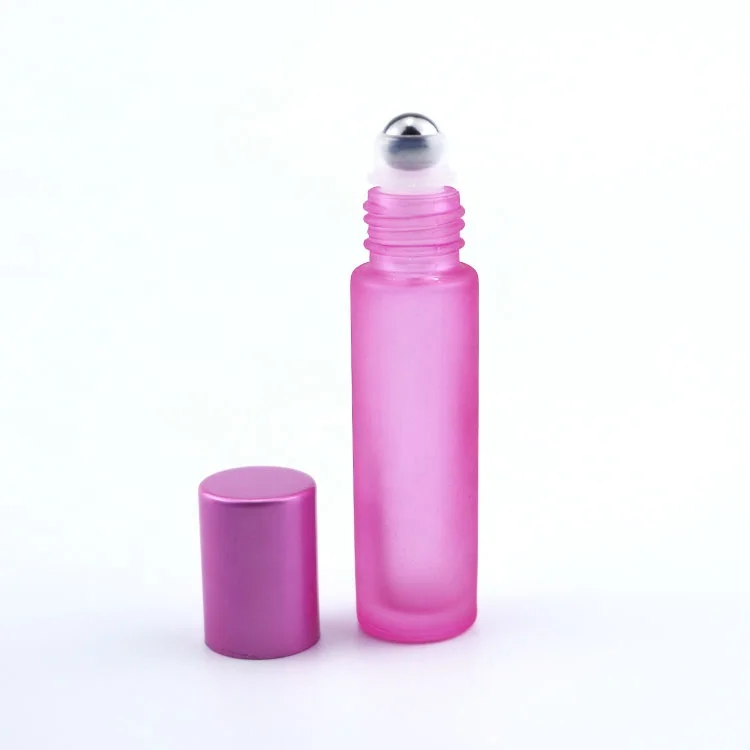 atar rolling bottles pendant crystal attar deodorant container frosted pink essential perfume oil lip gloss roll on bottle arab