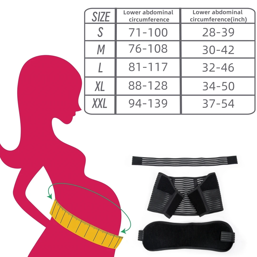 Adjustable breathable elastic 3-in-1 abdominal waist tummy pregnancy support maternity belly belt band