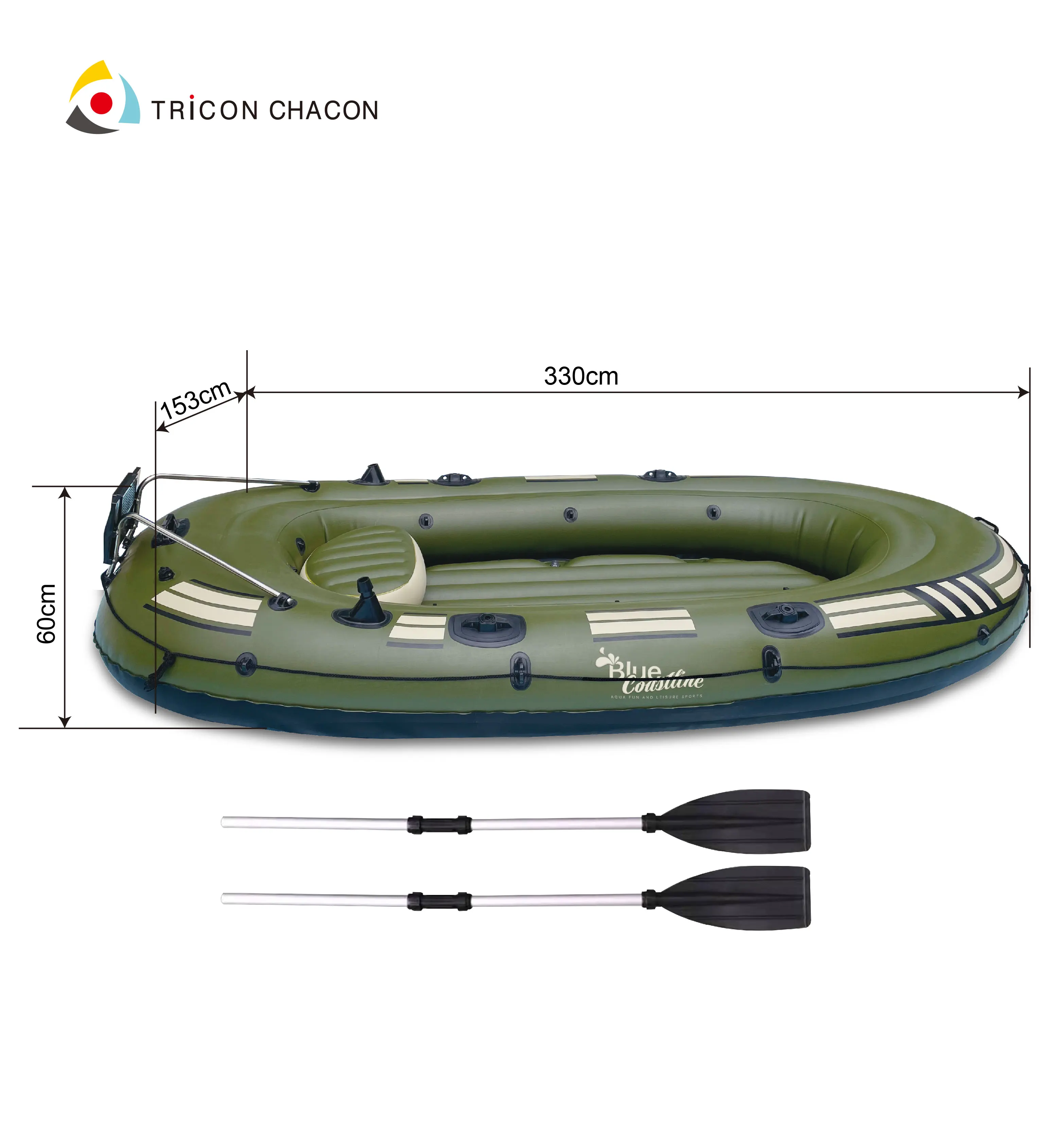 Customize 2-4 person Inflatable fishing boat for sale inflatable raft rowing boat water sport