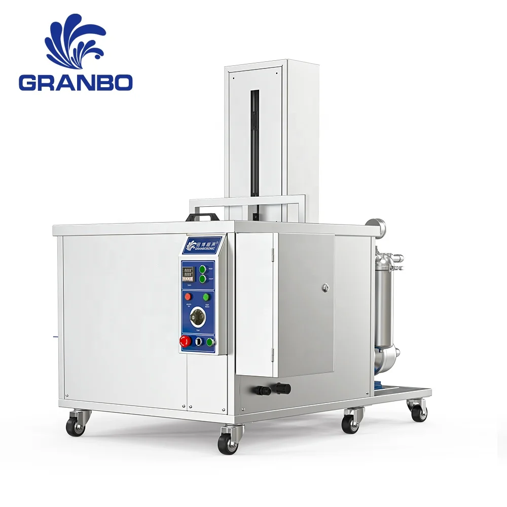 2024 Granbo GM-SL Series 45~960L Industrial Ultrasonic Cleaning Machine with Lifting Filtering Engine Blocks Cylinder Auto Parts