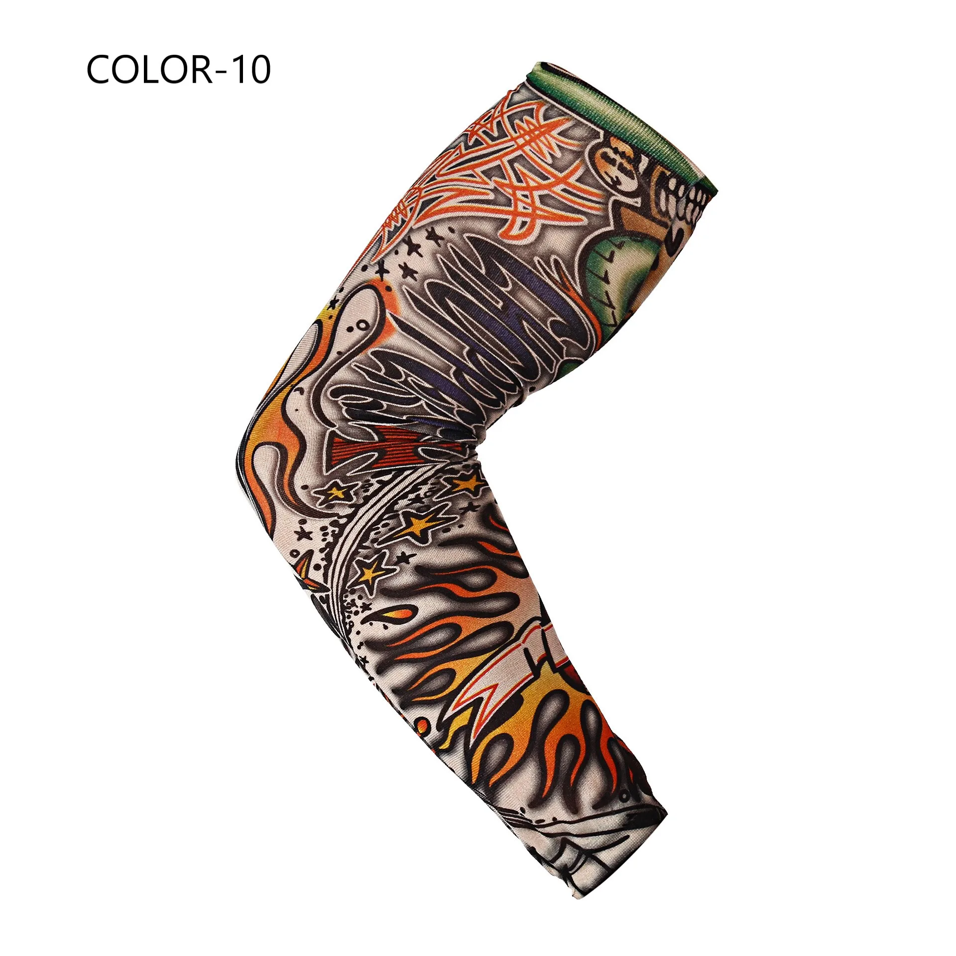 1Pc Outdoor Cycling Sleeves 3D Tattoo Printed Armwarmer UV Protection Bicycle Sleeves Arm Protection Riding Sleeves