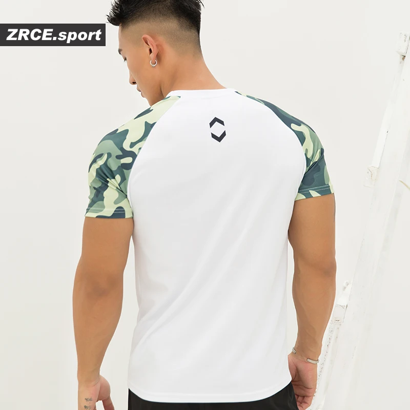 
ZRCE 100% Polyester Raglan Sleeve Quick Dry T shirts Wholesale Fashion Camouflage Baseball T-Shirt Custom Raglan Plain Male Tee 