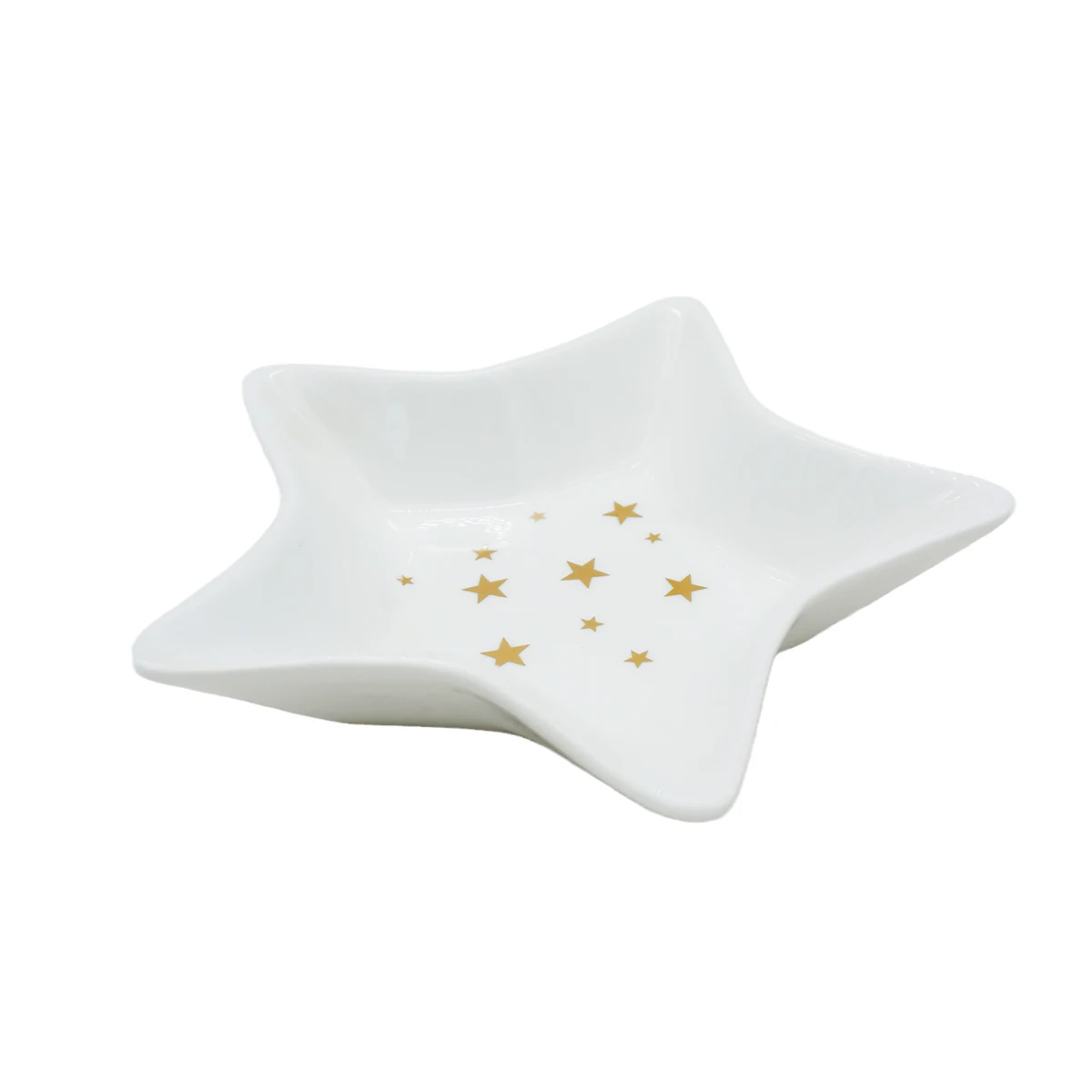 Customize kids party decoration mini star shape dinner ceramic dry fruit dessert plates