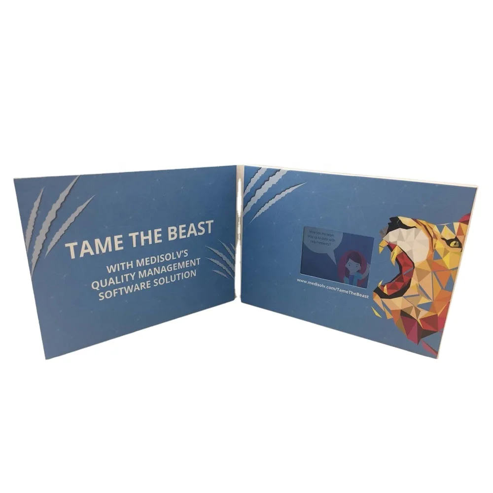 Лидер продаж от производителя, уникальные Пригласительные открытки на свадьбу с ЖК-дисплеем 2,8 дюйма по индивидуальному заказу от производителя