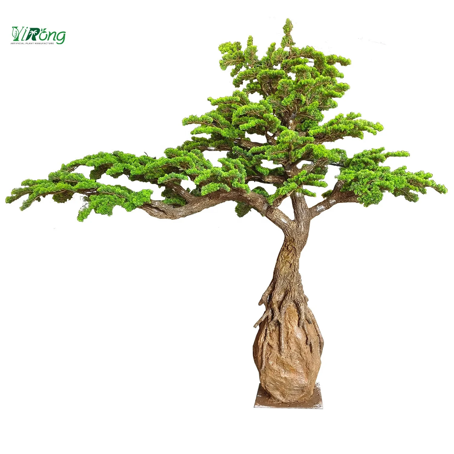 Customizable DIY Trees Handmade High Quality Looks Real Fake Big Tree Fiberglass Artificial Pine Bonsai Tree For Interior Decor
