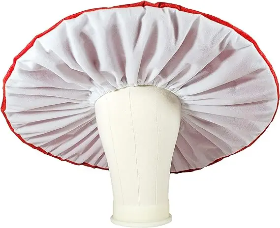 Mushroom Hat Costume Cosplay Accessory Party Hat Cap Oversized with Wired Brim