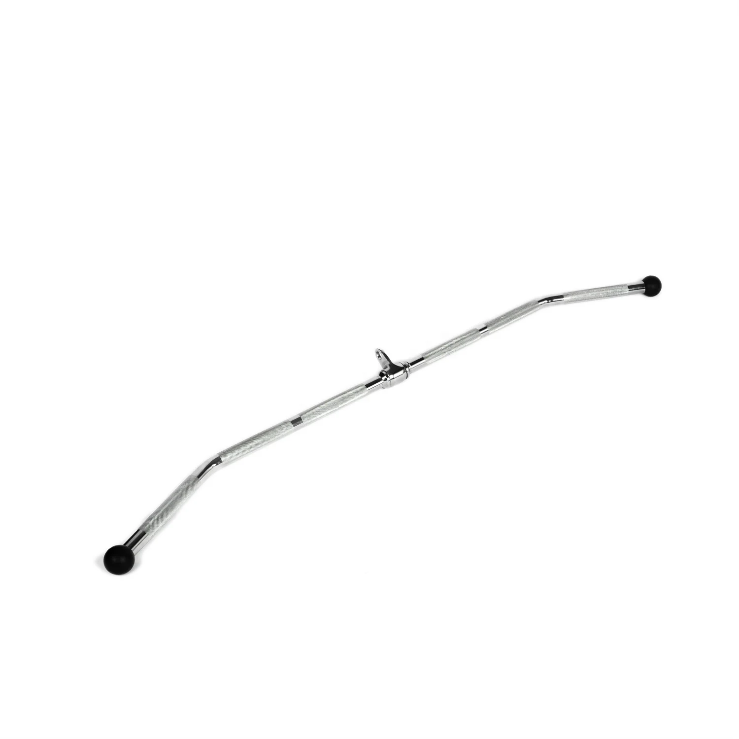 Gym Equipment Cable Attachment Pulldown Revolving 48' Curl Lat Bar With Ball Grips