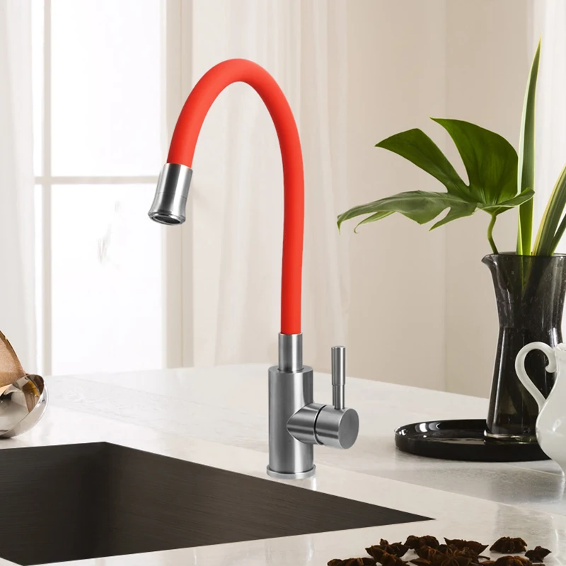 Polished sink faucet kitchen black flexible hose for kitchen faucet