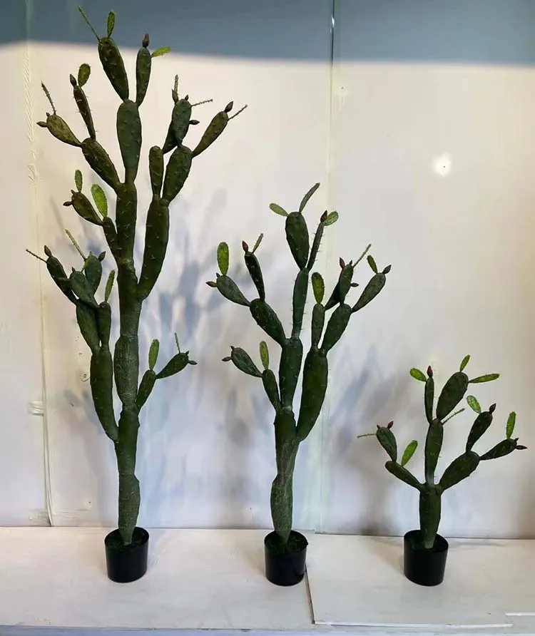 Hot Sale Desert Plant Flat Cactus Home Decor Cactus Artificial Plant Outdoor Artificial Tree
