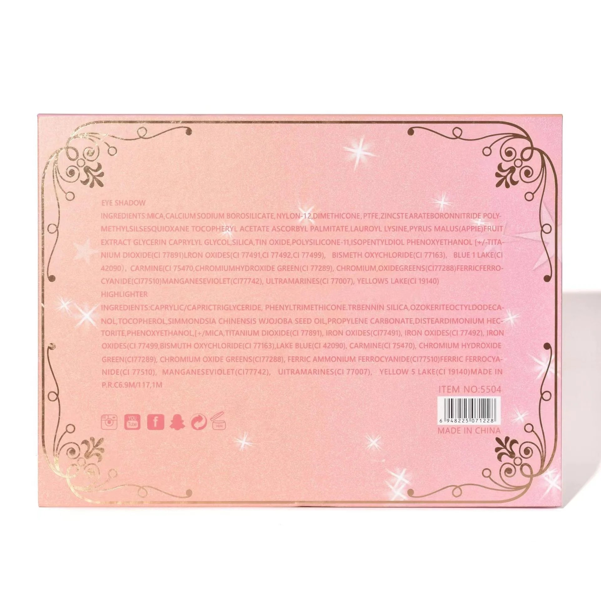 Latest 66 Colors Eye Shadow Vegan Makeup Private Label Eyeshadow Palette Glitter Waterproof Custom OEM Logo