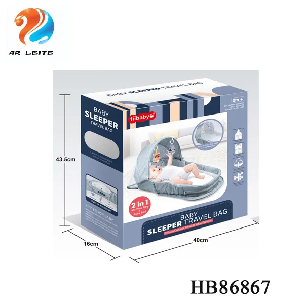 Wholesale High Quality Infant Bassinet Foldable Baby Mini Bed With Mosquito Net New Born Portable Bed with Hanging Rattles