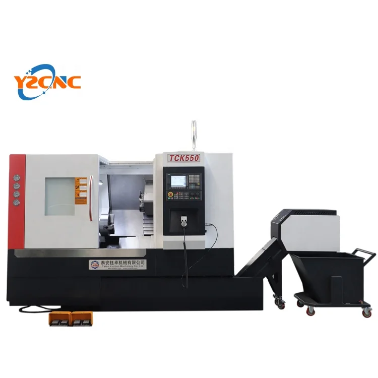 Full-automatic Slant Bed cnc turning machine with tool turret Price TCK550