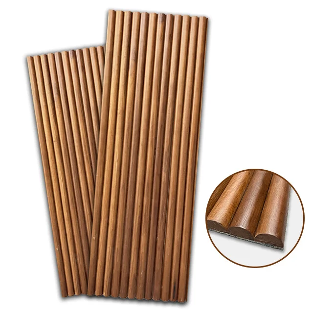 KASARO Modern style exterior decorative mdf flexible solid wood panels for wall and ceiling