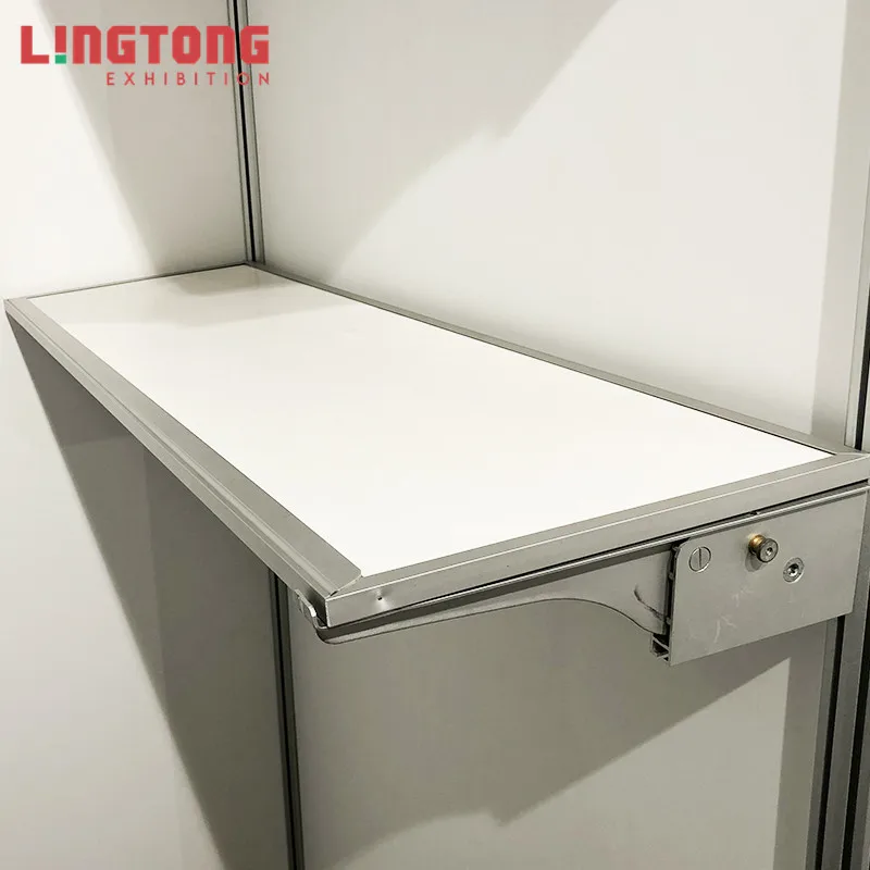Easy setup Aluminum Adjustable Shelf Bracket Books Holder For Standard Exhibition Booth