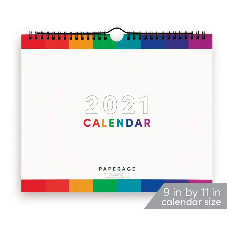 
2020 2021 custom Hot Sale diary notebook Weekly Monthly cover material desk Paper calendar table calendar 