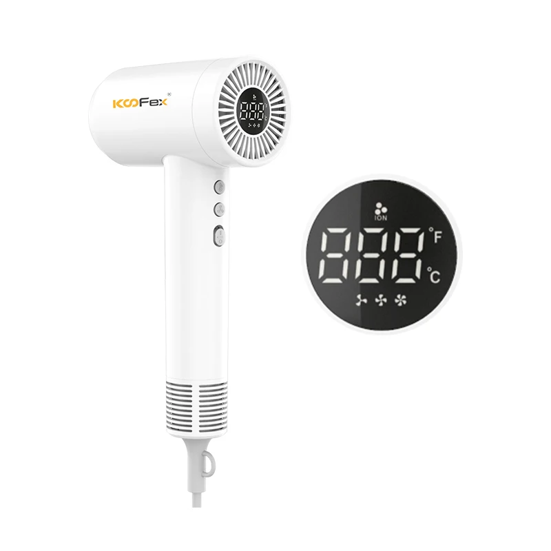 KooFex Pro 110000RPM High Power LCD NTC Self Cleaning Function Plasma BLDC Hair Dryer