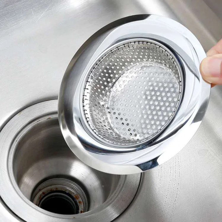 Wholesale Eco-Friendly Stainless Steel Metal Colander Prevent Clogging Floor Drain with Thick Mesh for Kitchen Sink Strainer