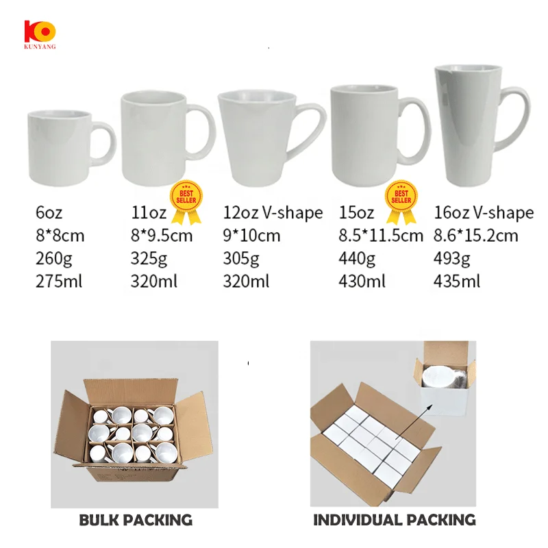 Wholesale Sublimation Printed Blank Ceramic 11oz Mugs Custom Logo Photo Change Magic Sublimation Mugs Color Changing cup