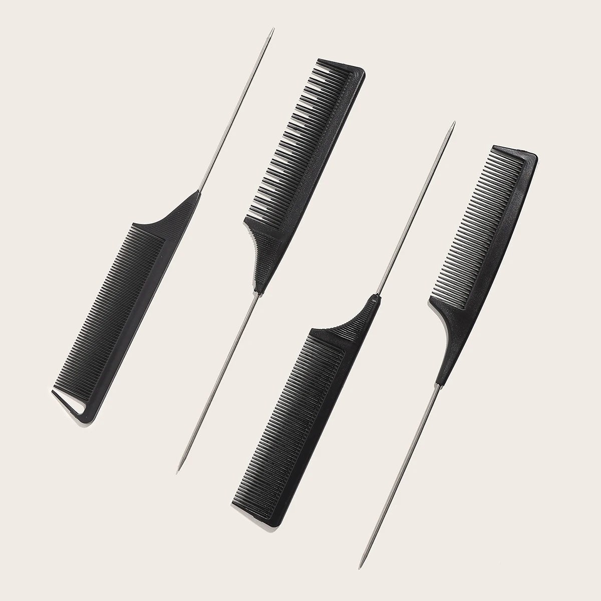 Special salon carbon fiber pointed tail comb high temperature resistant non deformable hair cutting  dry wet anti-static comb