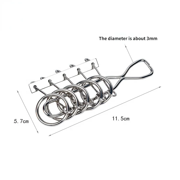 YW 8Pcs/Set Metal Montessori Puzzle Wire IQ Mind Brain Teaser Puzzles Children Adults Interactive Game Reliever Educational Toys