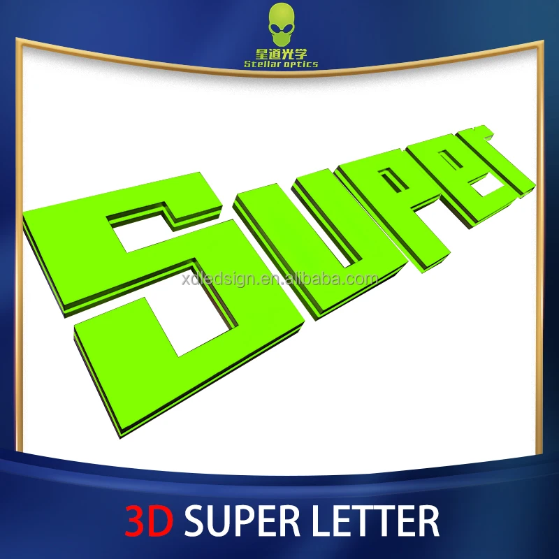 Company Store Enterprise Brand Custom 3D Super Alphabet Logo Signage Indoor and Outdoor Led Commercial Billboards