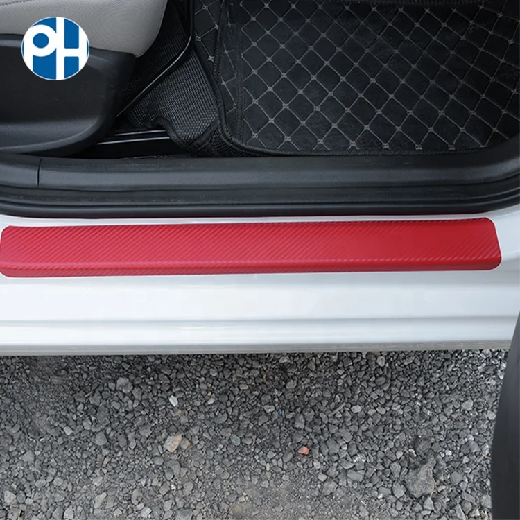 4 шт. защитные наклейки из углеродного волокна на пороги автомобиля