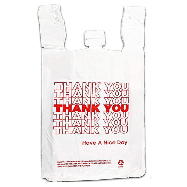 cornstarch made 100% biodegradable compostable custom printed t-shirt plastic bag with own logo