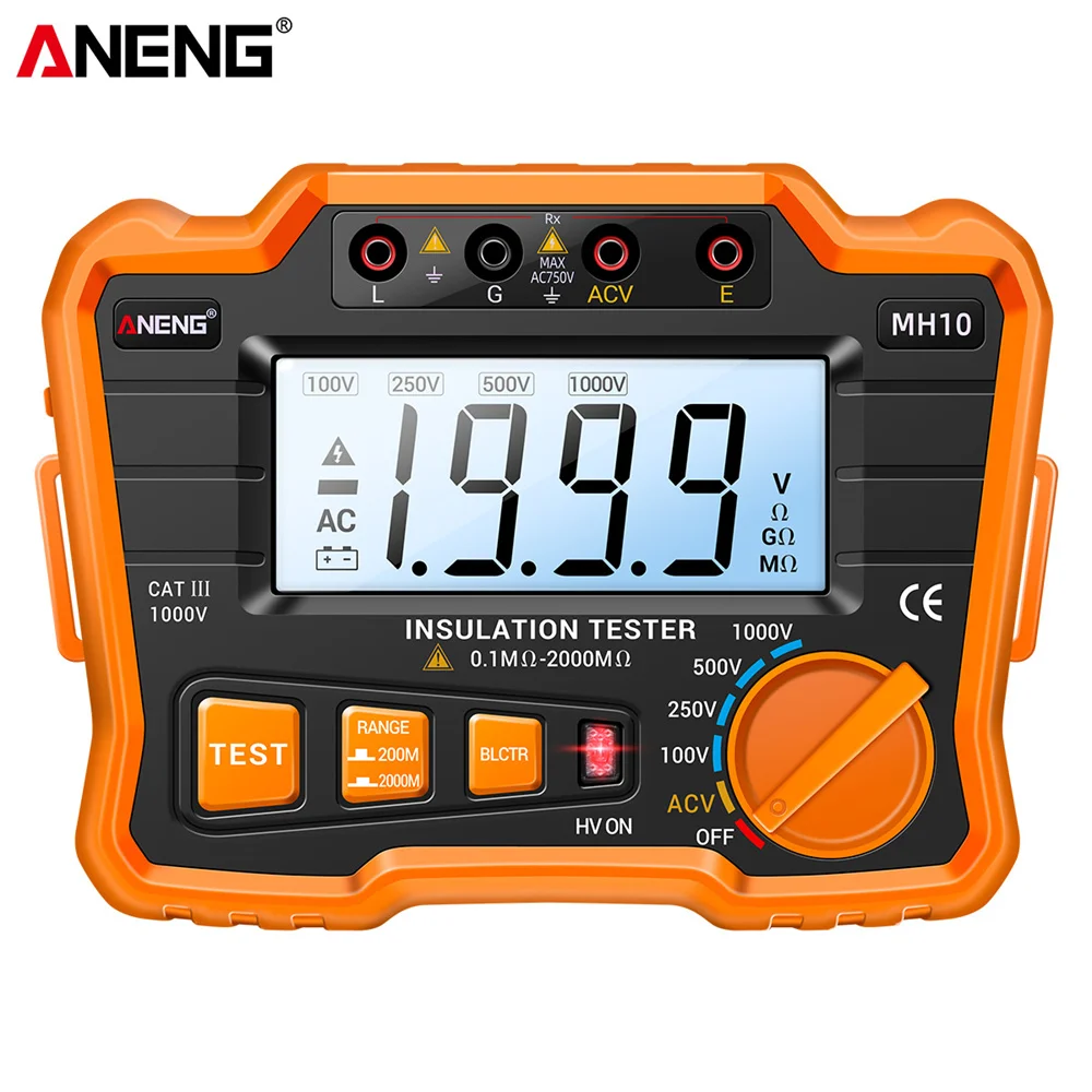 Digital Megohm Meter Insulation Resistance Tester High-precision Electrician High Resistance Meter Electronic Guangdong Gua Tony