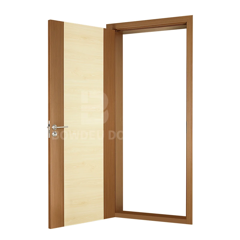 Bowdeu Factory wood door modern molded solid wood melamine skin interior wood doors for home