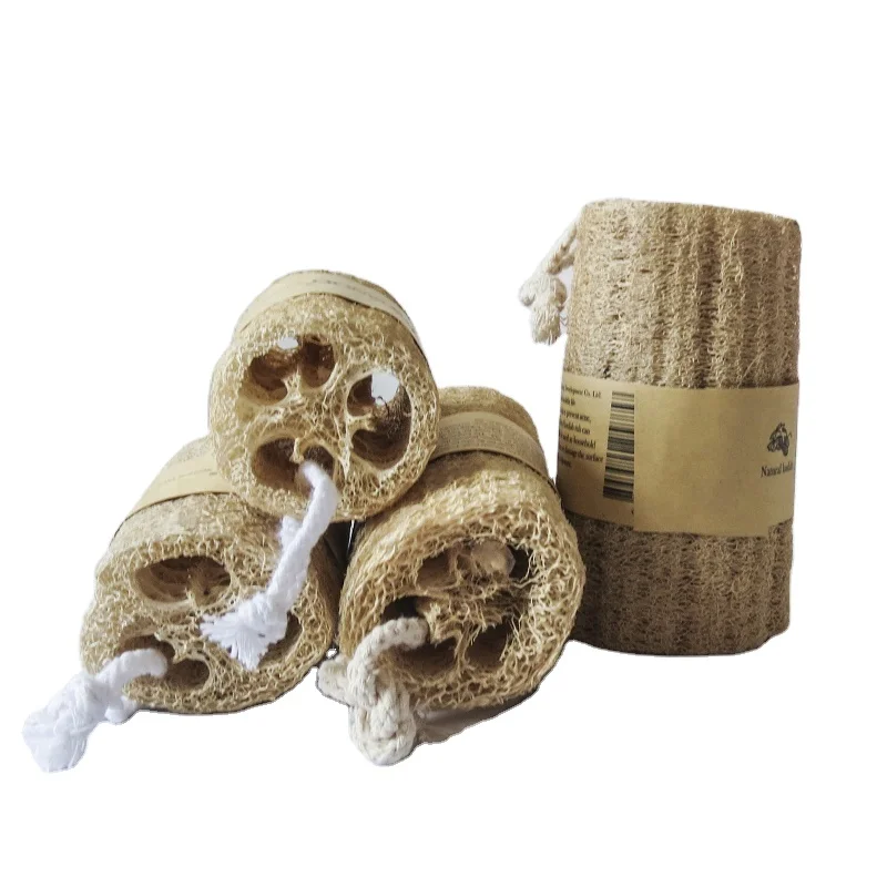 eco friendly customized natural kitchen luffa sponge organic bath long shower sponge luffa round eponge soap loofah