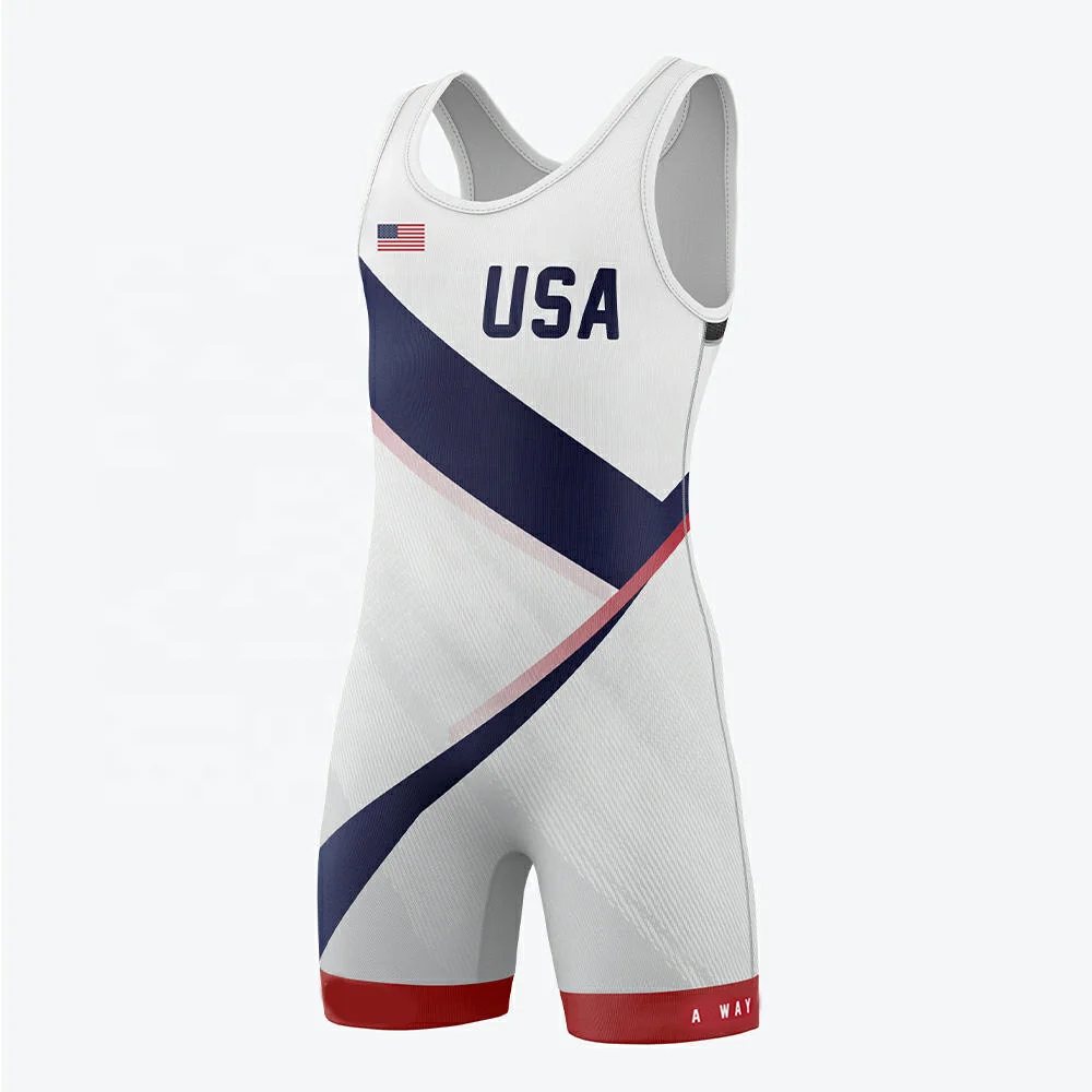 Aze 4xl 5xl Polyester lycra Weightlifting Vintage Sublimation Printing Custom Kids Men Women Wrestling Singlet