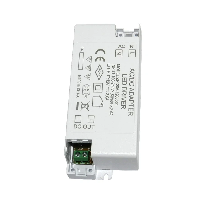Шэньчжэнь источник питания переменного/постоянного тока Zf120a-1203000 36w 3a с Ru Ce Rohs 12v трансформатор освещения 40w одиночный светодиодный драйвер 100-240 VAC