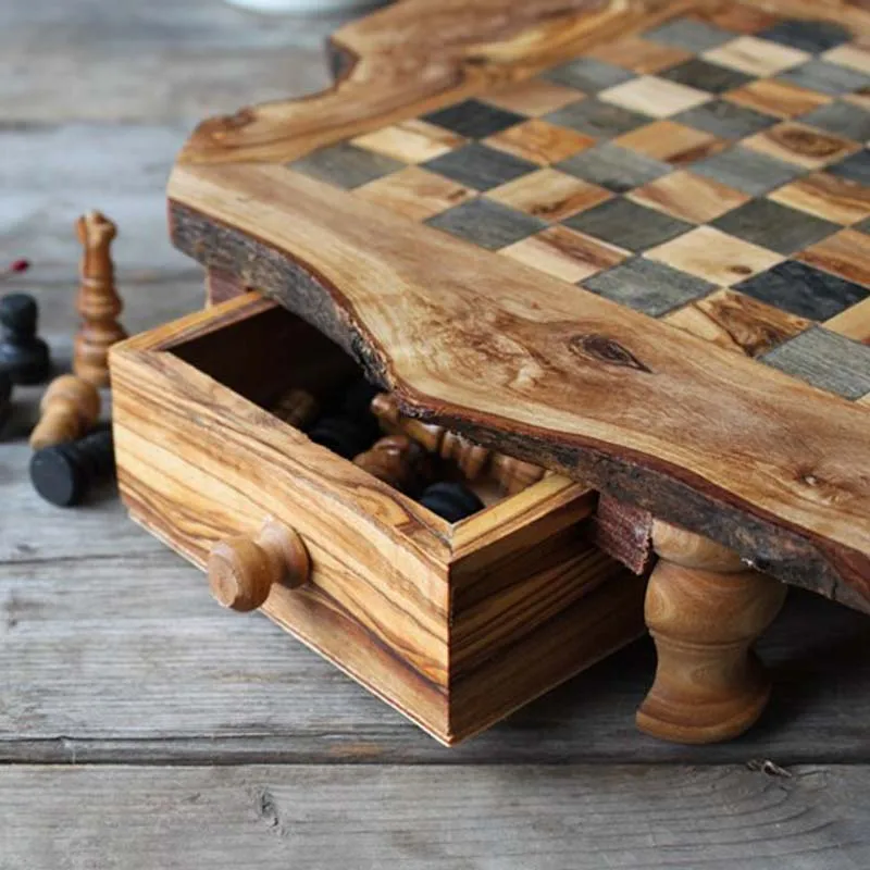 Custom Classic luxury wholesale Personalized Chess Set Beginner Chess Set for Kids wood Handmade chess board