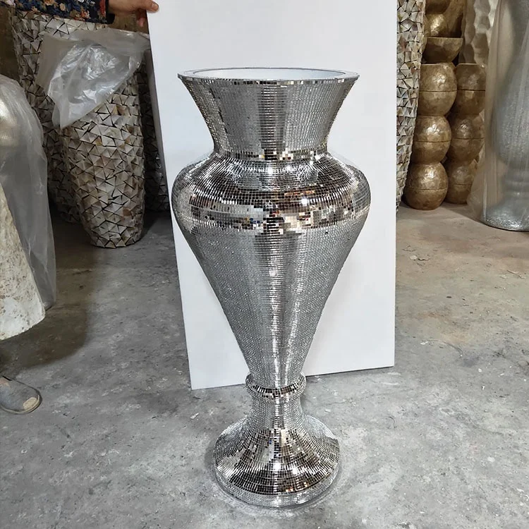 Unique Design Graceful Home Decorative Large Glass Flower Vase Crystal Vases for Home for Wedding
