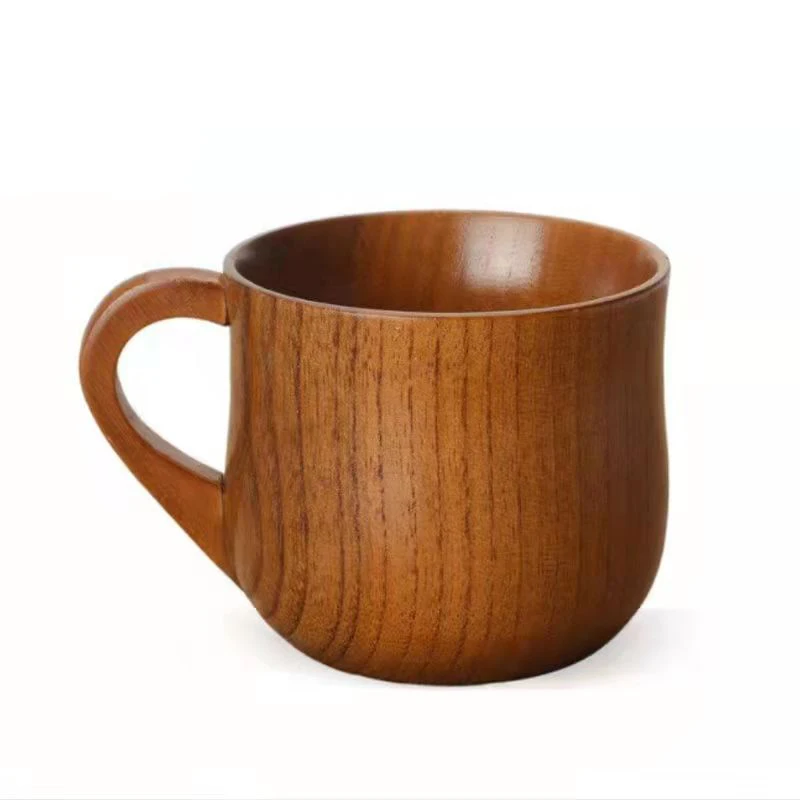 Wholesale Custom Eco Wooden Travel Tea Wine Beer Coffee Handle Cup Mug