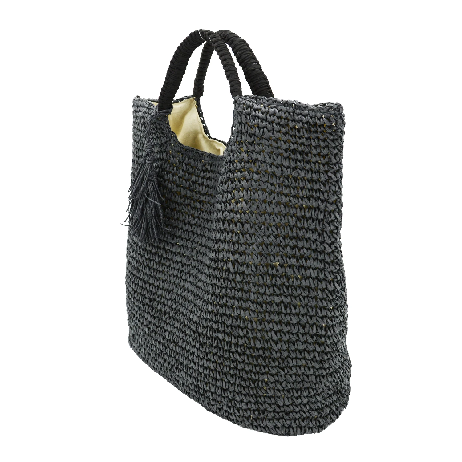 
Wholesale beach bag paper straw handbags handmade crocheted straw bag large straw tote bag 