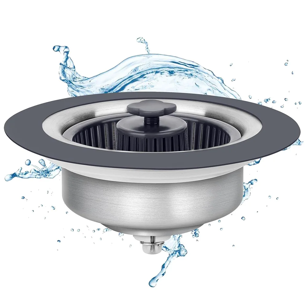 Kitchen Anti-Clogging Sink Drain Strainer 304 Stainless Steel Pop Up Sink Stopper