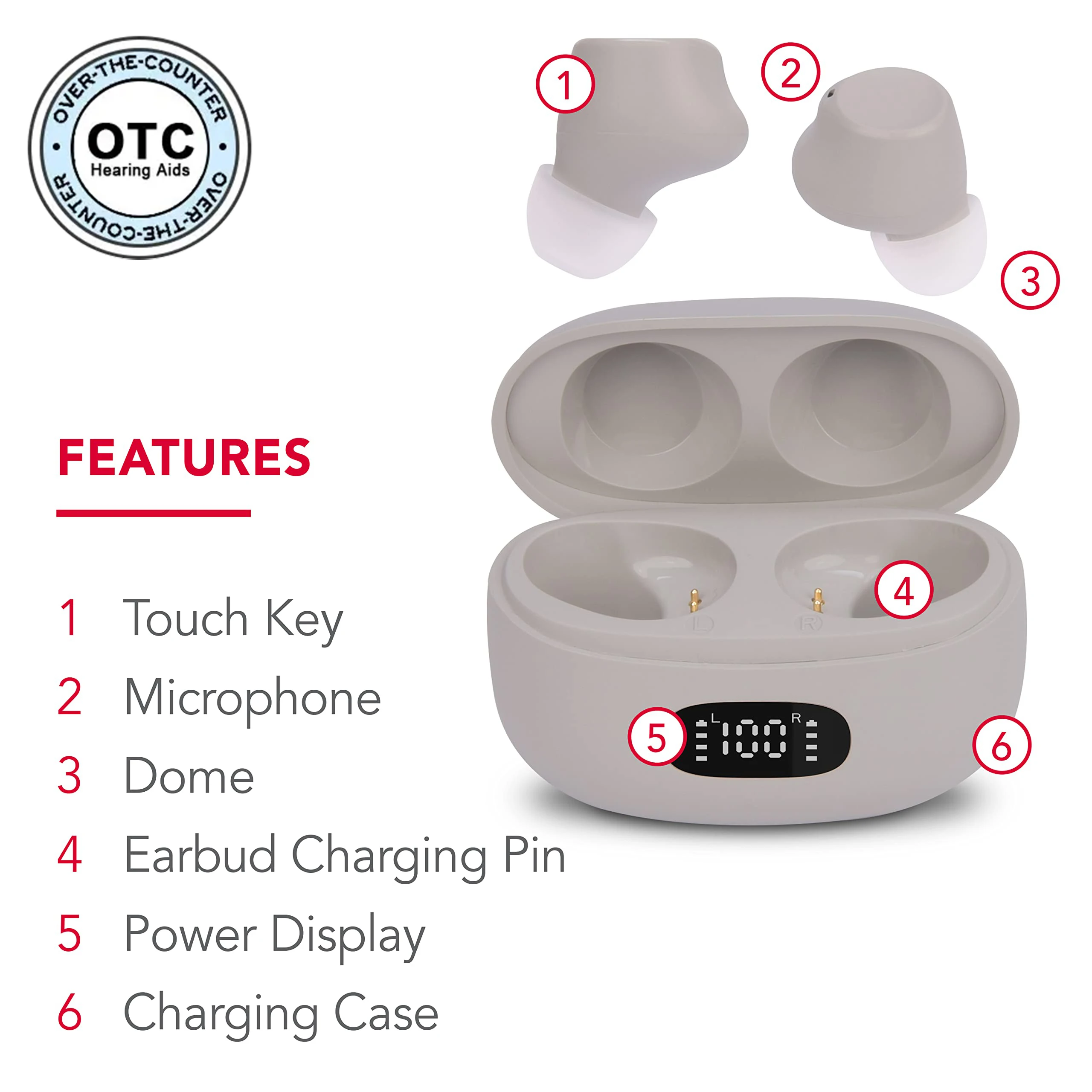 Rechargeable Hearing Amplifier Aid Ear Deaf Hearing Loss OTC Digital Medical CIC Hearing Aid Invisible