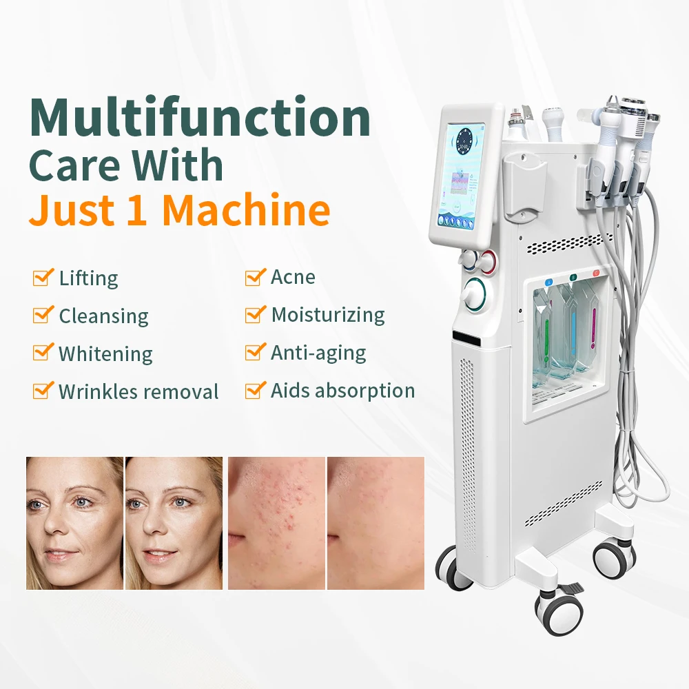New Arrival Vertical 7 in 1 Hydro microdermabrasion facial wrinkle removing and care machine professional 2023