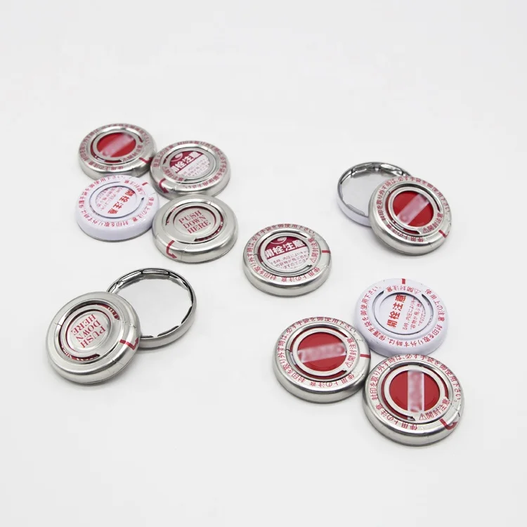 Custom logo 42mm engine oil pressure closure metal iron end lid shiatsu iron finger caps
