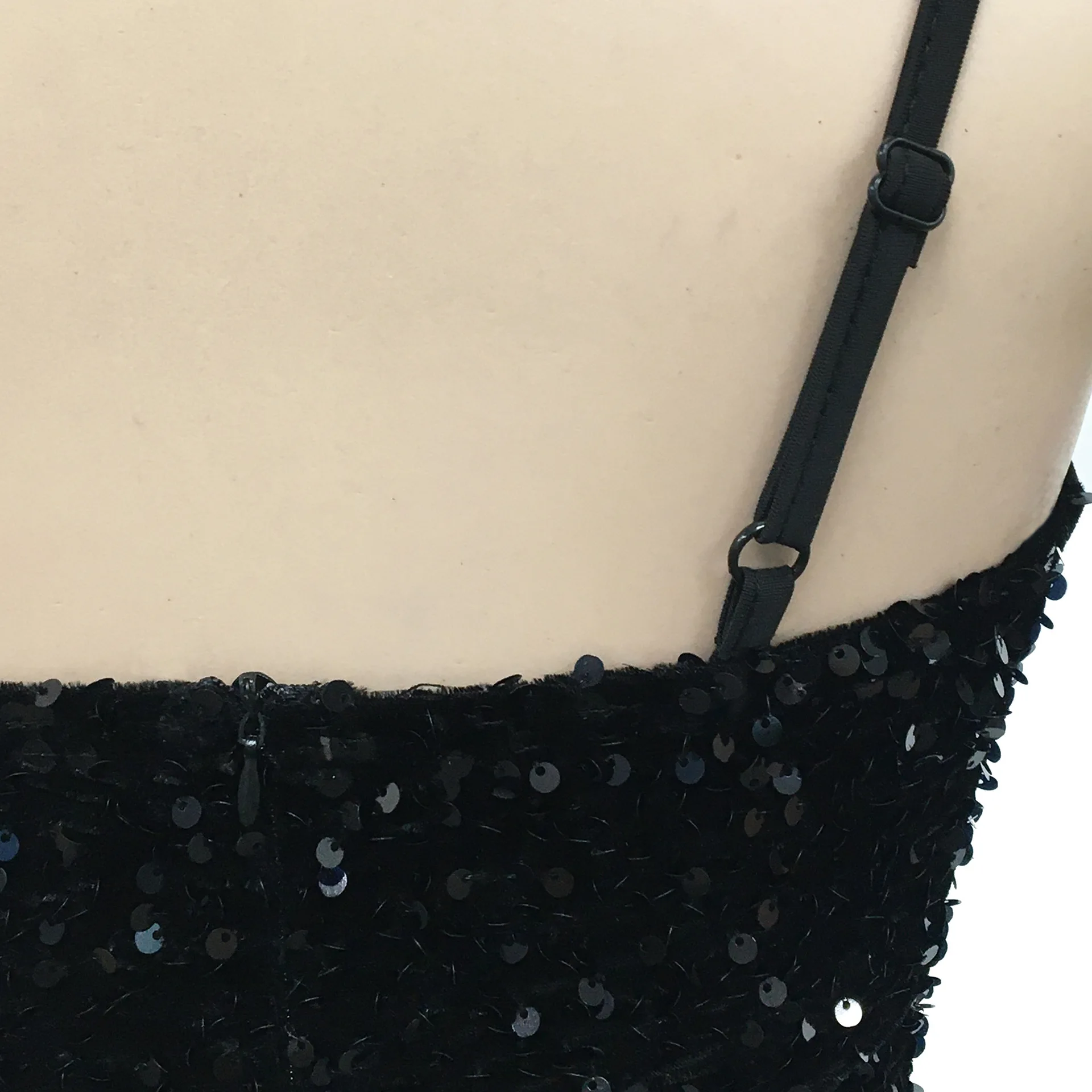 GX5843 Wholesale elegant women casual dresses sleeveless fashion sequin mesh perspective irregular split party dress women