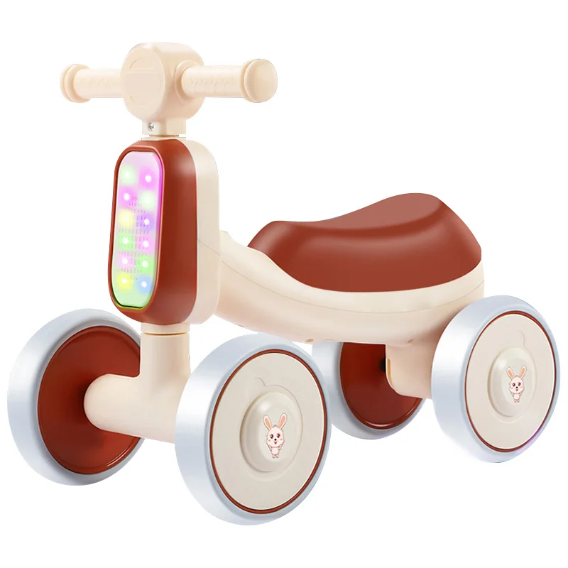 Wholesale Four-Wheel No Pedal Kids Swing Slide Car Music Scooter Children Balance Car Baby Balance Bike For Kids