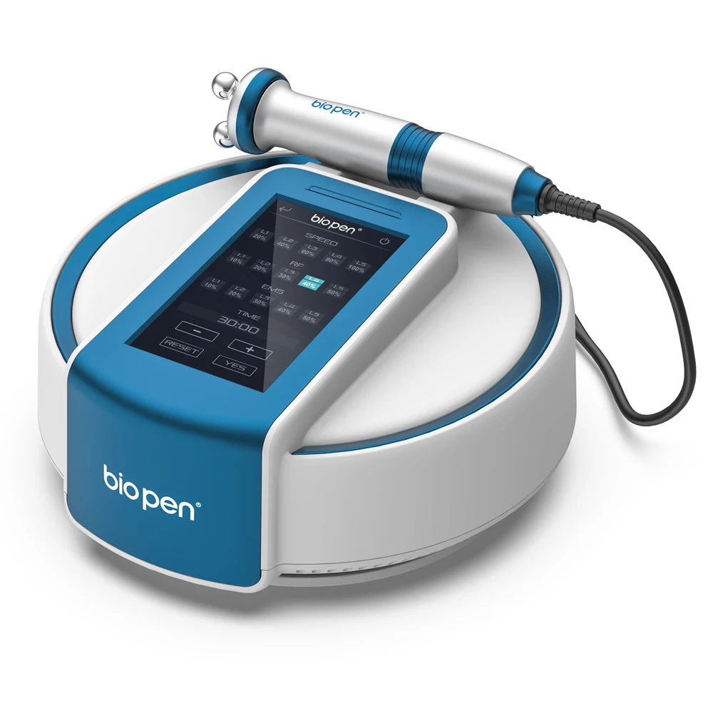 Radio Frequency Skin Care Beauty Equipment Micro current Massage Device biopen T6 for home use and Salon use Portable Blue Light