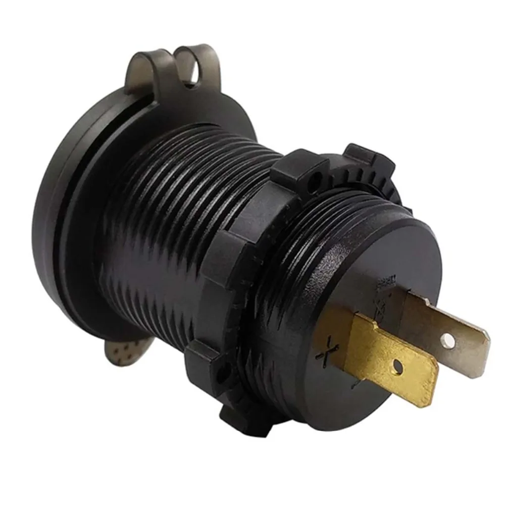 Quick Charge 3.0 USB Car DC5V -12V Charger Socket Digital Display Voltmeter with ON-OFF Switch for Car Motorcycle ATV